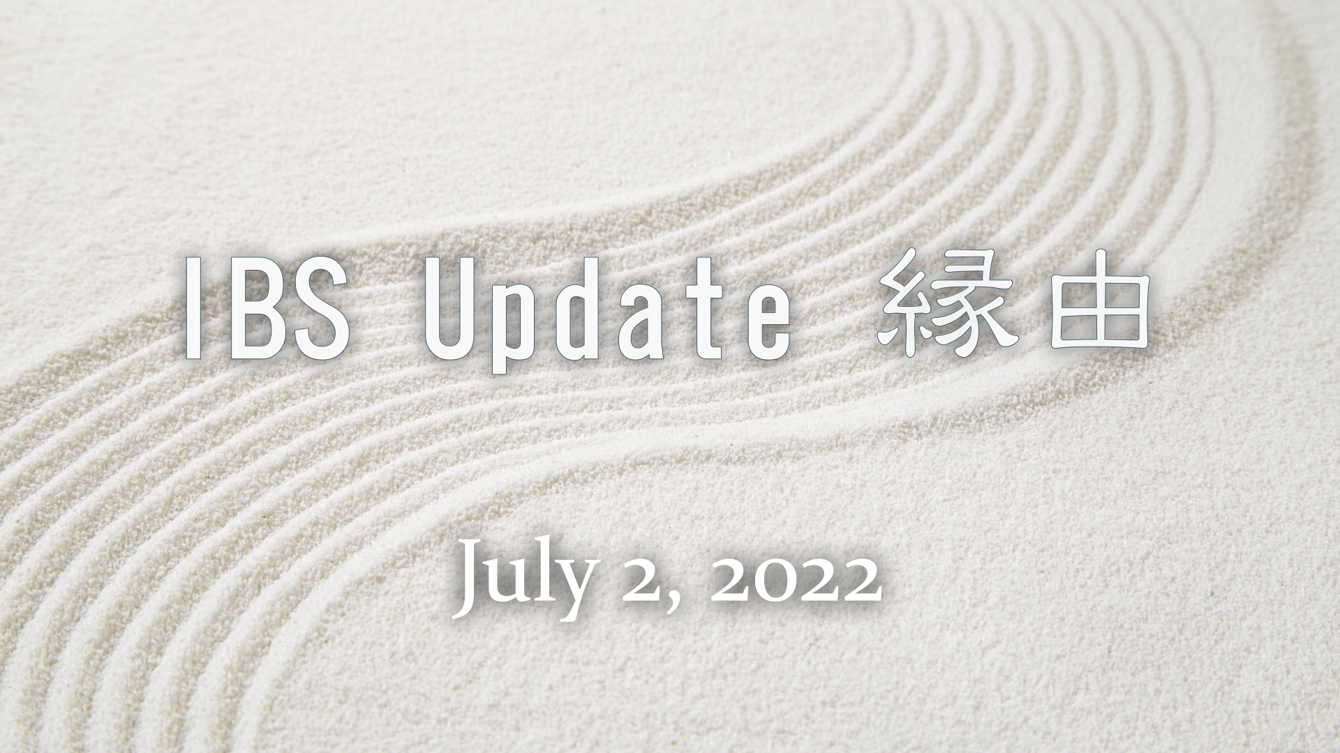 IBS アップデート 縁由 2022 夏